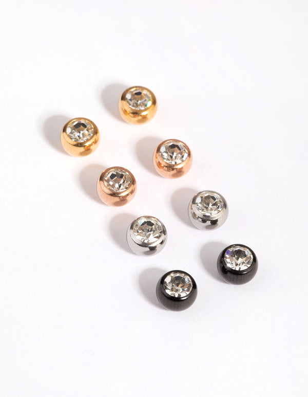 Mixed Surgical Steel Barbell Ball Replacements