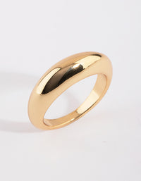 Gold Plated Rounded Ring - link has visual effect only