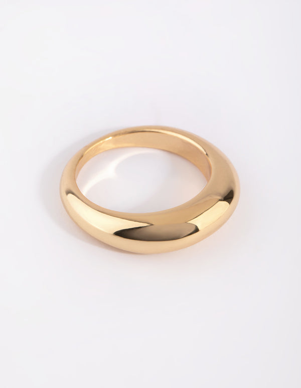 Gold Plated Rounded Ring