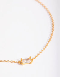 Gold Plated Baguette Bracelet - link has visual effect only