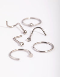 Titanium Mix & Match Nose Stud 6-Pack - link has visual effect only