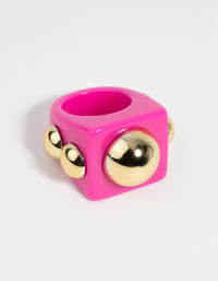 Pink & Gold 90s Ring - link has visual effect only