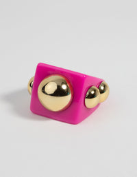 Pink & Gold 90s Ring - link has visual effect only