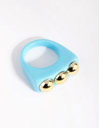 90s Blue & Gold Ring - link has visual effect only