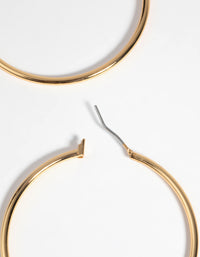 Gold Plated Large Hoop Earrings - link has visual effect only