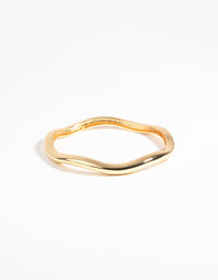 Gold Plated Organic Bangle Bracelet - link has visual effect only