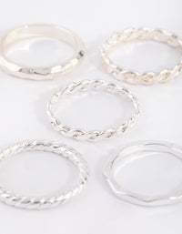 Silver Croissant Ring 5-Pack - link has visual effect only