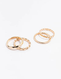 Gold Croissant Ring 4-Pack - link has visual effect only