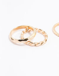 Gold Croissant Ring 4-Pack - link has visual effect only