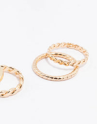 Gold Croissant Ring 4-Pack - link has visual effect only