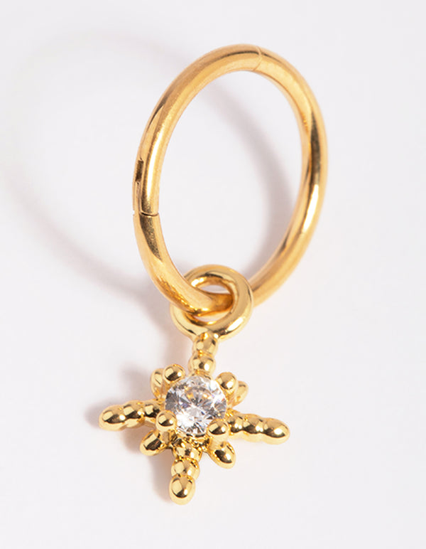 Gold Plated Titanium Crystal Star Clicker