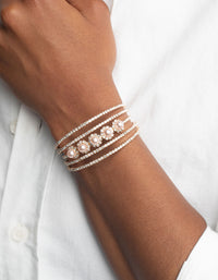 Pink Pearl Cuff Bracelet - link has visual effect only