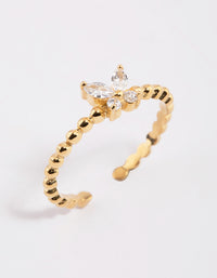 Gold Plated Sterling Silver Butterfly Ring - link has visual effect only