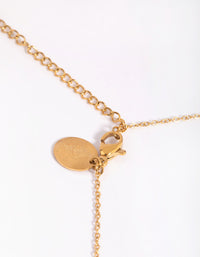 Waterproof Gold Plated Stainless Steel Butterfly Pendant Necklace - link has visual effect only