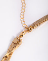 Gold Plated Snake Chain & Disc Necklace Pack - link has visual effect only