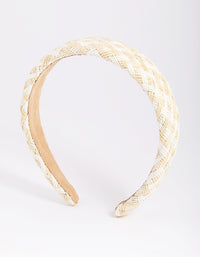 Two Tone Straw Padded Alice Band - link has visual effect only