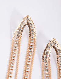 Gold Diamante Drop Earrings - link has visual effect only