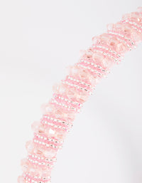 Kids Pink Facet Bead Headband - link has visual effect only