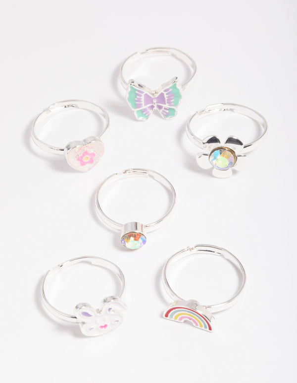 Kids Bunny Garden Ring 6-Pack