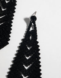 Matte Black Diamante Earrings - link has visual effect only