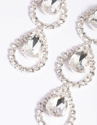 Silver Halo Drop Earrings - link has visual effect only