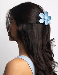 90s Blue Daisy Flower Claw Clip - link has visual effect only