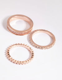 Rose Gold Glitter Ring Stack Pack - link has visual effect only