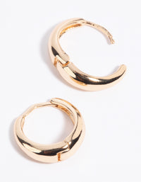 Gold Huggie Hoop Earrings - link has visual effect only