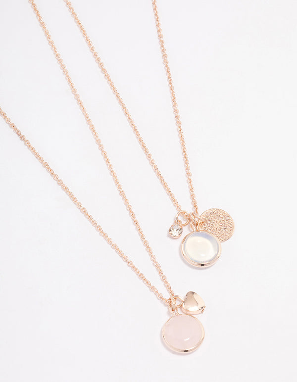 Rose Gold Semi-Precious Mixed Jewellery Set