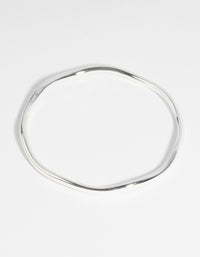 Silver Plated Wavy Bangle - link has visual effect only