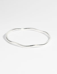 Silver Plated Wavy Bangle - link has visual effect only