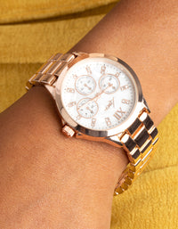 Gold Marble Diamante Watch - link has visual effect only