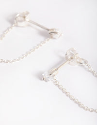 Sterling Silver Chain Stud Earrings - link has visual effect only