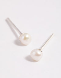 Sterling Silver Freshwater Pearl Stud Earrings - link has visual effect only