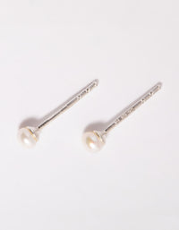 Sterling Silver Freshwater Pearl Stud Earrings - link has visual effect only