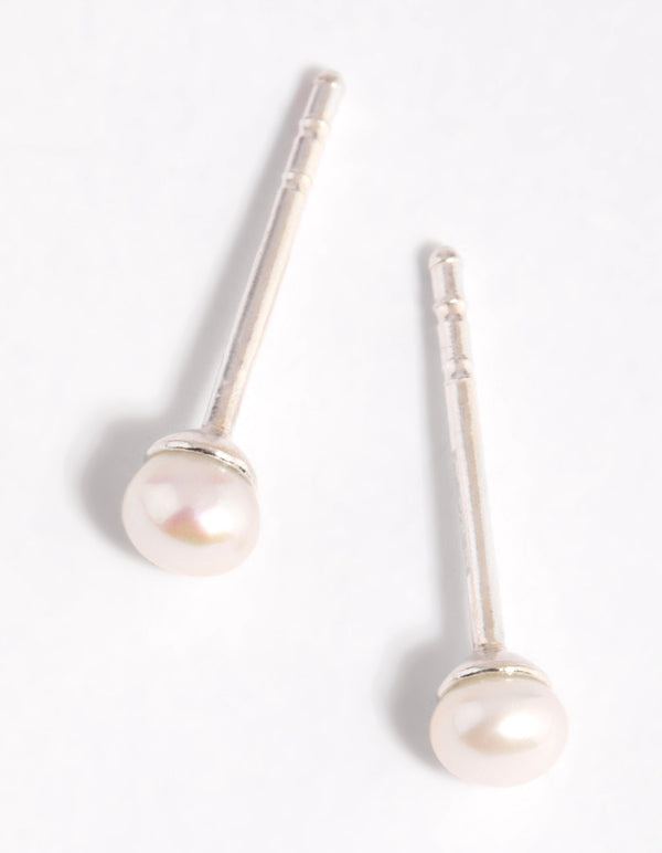 Sterling Silver Freshwater Pearl Stud Earrings