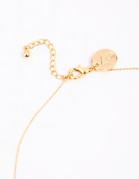 Gold Plated Brass Cubic Zirconia Fine Necklace - link has visual effect only