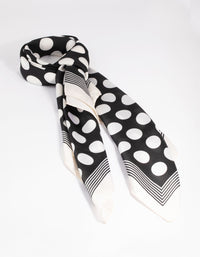 Black & White Polka Dot Bandana Hair Scarf - link has visual effect only