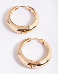 Gold Hinge Classic Hoop Earrings - link has visual effect only