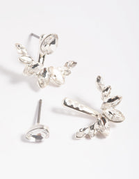 Silver Teardrop Statement Jacket Earrings - link has visual effect only