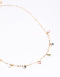 Gold Dainty Droplet Necklace - link has visual effect only