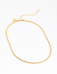 Waterproof Gold Plated Stainless Steel Twisted Chain Necklace - link has visual effect only