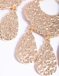 Gold Textured Jingle Drop Earrings - link has visual effect only