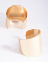 Gold Double Cuff Bangle Bracelet - link has visual effect only