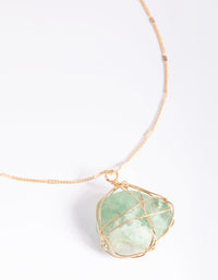 Green Fluorite Cage Statement Necklace - link has visual effect only