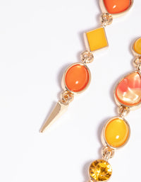 Orange Stone Drop Earrings - link has visual effect only