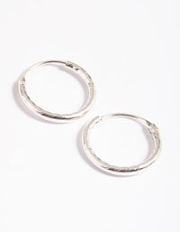 Sterling Silver Twisted Rope Hoop Earrings - link has visual effect only