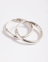 Sterling Silver Twisted Rope Hoop Earrings - link has visual effect only