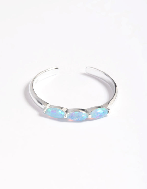 Sterling Silver Blue Opal Ring