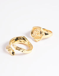 Gold Plated Molten Ring - link has visual effect only